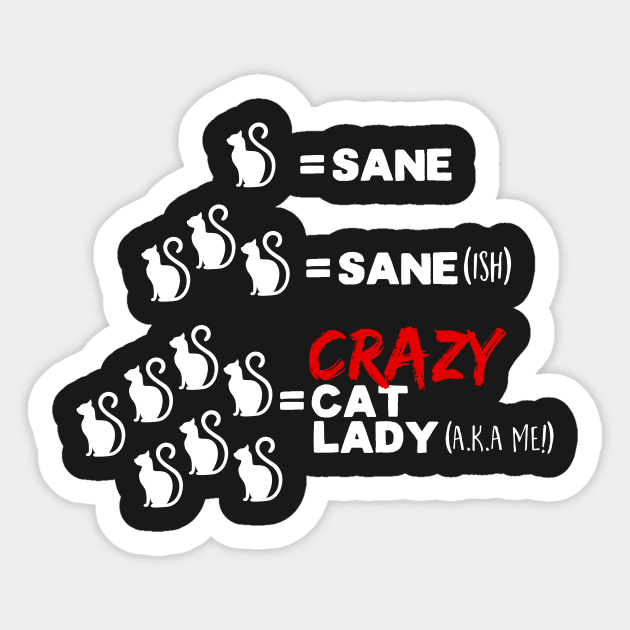 Crazy Cat Lady Sticker by thingsandthings